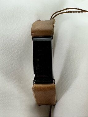 Handmade Guatemalan Black Jade with Leather Strap Bracelet
